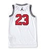 Color:White/Gym Red/Black - Image 2 - Big Boys 8-20 23 Champ Mesh Basketball Jersey