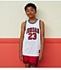 Color:White/Gym Red/Black - Image 4 - Big Boys 8-20 Jordan 23 Champ Mesh Basketball Jersey