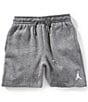 Jordan Big Boys Brooklyn Essentials Fleece Shorts, Color:Carbon Grey Heather - Image 1
