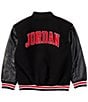 Jordan Big Boys Long Sleeve Varsity Jacket, Color:Black - Image 2