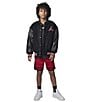 Jordan Big Boys Long Sleeve Varsity Jacket, Color:Black - Image 4