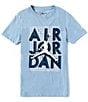 Color:B18Blue - Image 1 - Big Boys 8-20 Short Sleeve Jumpman Jordan Stack T-Shirt