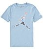 Color:Blue - Image 1 - Big Boys 8-20 Short Sleeve JDB Watercolor Jumpman T-Shirt