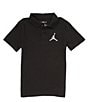 Color:Black - Image 1 - Big Boys 8-20 Short-Sleeve Jumpman Air Pique Polo Shirt