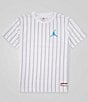Color:White - Image 1 - Big Boys 8-20 Short Sleeve Pinstripe T-Shirt
