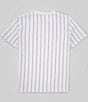 Color:White - Image 2 - Big Boys 8-20 Short Sleeve Pinstripe T-Shirt