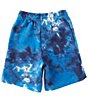 Color:Dark Marina Blue/Light Smoke Grey/White - Image 2 - Big Boys 8-20 Smoke-Dye Fleece Shorts