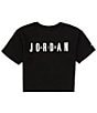 Color:Black - Image 1 - Big Girls 7-16 Jordan Post UP Boxy T-Shirt