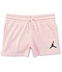 Color:Pink Foam - Image 1 - Big Girls 7-16 French Terry Essential Jumpman Short