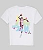 Color:White - Image 1 - Big Girls 7-16 Short Sleeve Dunk Graphic T-Shirt