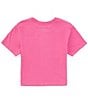 Color:Laser Pink - Image 2 - Big Girls 7-16 Short Sleeve Essentials Graphic T-Shirt
