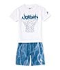 Color:U1 Rindustr - Image 1 - Little Boys 2T-4T Short Sleeve Sport Mesh AOP T-Shirt & Short 2-Piece Set