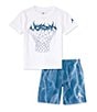 Color:U1 Rindustr - Image 2 - Little Boys 2T-4T Short Sleeve Sport Mesh AOP T-Shirt & Short 2-Piece Set