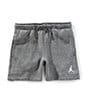Jordan Little Boys 2T-7 Brooklyn Essentials Fleece Shorts, Color:Carbon Heather Grey - Image 1