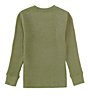 Color:Green - Image 2 - Little Boys 2T-7 Long Sleeve Waffle-Knit T-Shirt