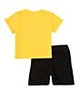 Color:023 Black - Image 2 - Little Boys 2T-7 Short Sleeve Air 2 3D FT T-Shirt & Short Set