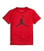 Color:Gym Red - Image 1 - Little Boys 2T-7 Short Sleeve Jordan Logo T-Shirt