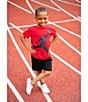Color:Red/Black - Image 3 - Little Boys' 2T-7 Short Sleeve Jumbo Jumpman T-Shirt & Short Set
