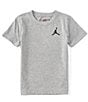 Color:Carbon Heather/Black - Image 1 - Little Boys 2T-7 Short-Sleeve Jumpman Air Embroidery Logo Knit T-Shirt