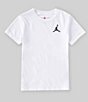 Color:White/Black - Image 1 - Little Boys 2T-7 Short-Sleeve Jumpman Air Embroidery Logo Knit T-Shirt