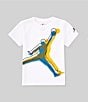 Color:White - Image 1 - Little Boys 2T-7 Short Sleeve Jumpman Haze Out T-Shirt