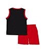 Color:Black Gym Red - Image 2 - Little Boys 2T-7 Sleeveless Jordan 23 Jersey Tank & Shorts Set