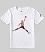 Color:White - Image 1 - Little Boys 4-7 Short Sleeve Watercolor Jumpman T-Shirt