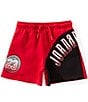 Jordan Little Boys Color Block Fleece Shorts, Color:Gym Red - Image 1