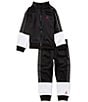 Jordan Little Boys Color Block Trico Jacket & Pants 2-Piece Set, Color:Black - Image 1