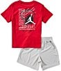 Jordan Little Boys Short Sleeve Flight Team T-shirt & Matching Shorts Set - Image 5