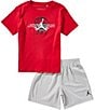 Jordan Little Boys Short Sleeve Flight Team T-shirt & Matching Shorts Set - Image 6