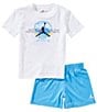 Jordan Little Boys Short Sleeve Flight Team T-shirt & Matching Shorts Set - Image 2