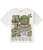 Jordan Little Boys Short Sleeve Retro Hoop Distressed Graphic T-Shirt - Image 2