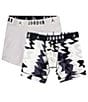 Color:Black - Image 1 - Printed And Solid Boxer Briefs 2-Pack