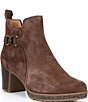 Josef Seibel Gloria 04 Suede Buckle Strap Ankle Booties - Image 1