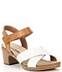 Josef Seibel Grace 01 Leather Ankle Strap Block Heel Sandals, Color:Off White - Image 1