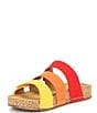 Color:Yellow - Image 4 - Hannah 03 Triple Strap Slide Sandals