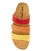 Color:Yellow - Image 5 - Hannah 03 Triple Strap Slide Sandals