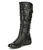 Color:Black Glove - Image 4 - Naly 23 Tall Scrunched Slouch Leather Boots