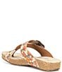 Color:Beige Mutli - Image 3 - Tonga 77 Floral Print Leather Thong Sandals