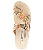 Color:Beige Mutli - Image 5 - Tonga 77 Floral Print Leather Thong Sandals