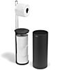Joseph Joseph Easy Store Concealed Storage Toilet Paper Roll Holder, Color:Black - Image 2