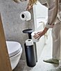 Joseph Joseph Easy Store Concealed Storage Toilet Paper Roll Holder, Color:Black - Image 3