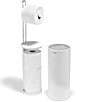 Joseph Joseph Easy Store Concealed Storage Toilet Paper Roll Holder, Color:White - Image 2