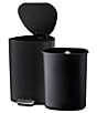 Color:Black - Image 2 - EasyStore 5L Pedal Bin Matte Black Trash Can