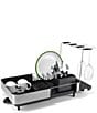 Joseph Joseph Extend Steel Plus Expandable Dish Rack with Wine Glass Holder, Color:Black - Image 2