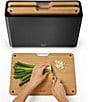 Joseph Joseph Folio Steel Bamboo 3-Piece Cutting Board Set, Color:Black - Image 2