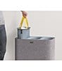 Color:Grey - Image 3 - Tota Trio 90-Liter Easy-Empty Laundry Separation Basket- Grey