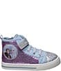 Josmo Girl's Disney Frozen Canvas Sequins Hi-Top Sneakers (Infant), Color:Purple/Blue - Image 2