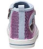Josmo Girl's Disney Frozen Canvas Sequins Hi-Top Sneakers (Infant), Color:Purple/Blue - Image 3